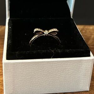 Rose Gold Pandora Bow Ring